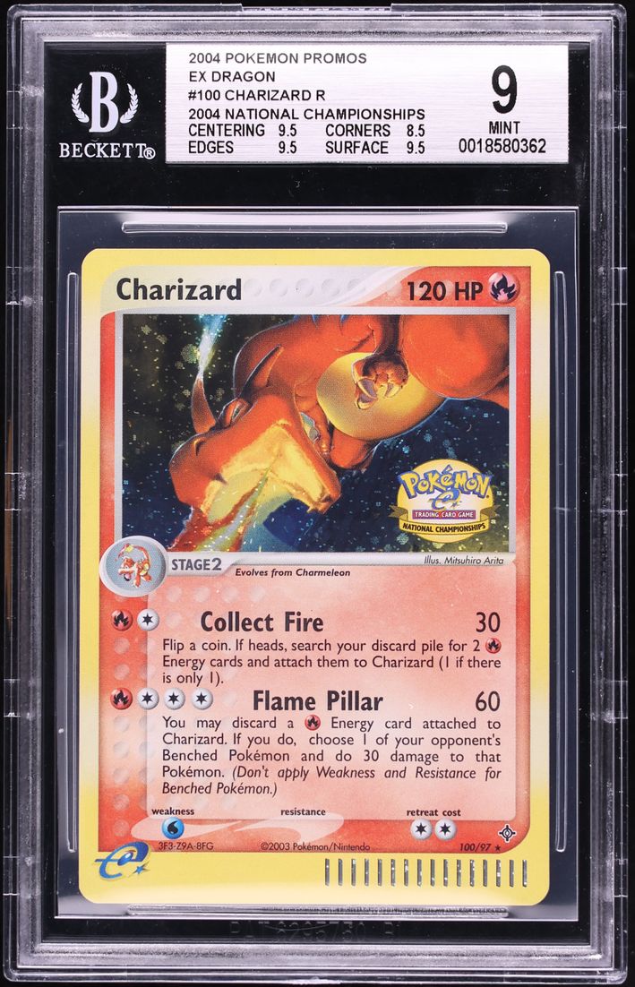 2004 Pokemon EX Dragon Promo National Championship Holo Charizard #100 ...