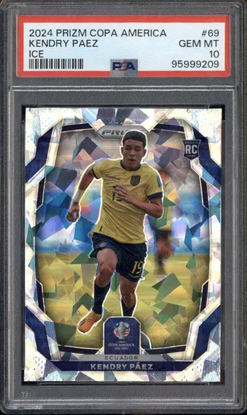 2024 Panini Prizm Copa America Phenomenon Black Kendry Paez ROOKIE