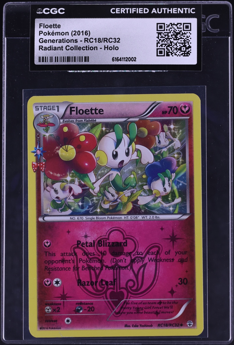 2016 Pokemon XY Generations Radiant Collection Holo Floette #RC18 CGC AUTH