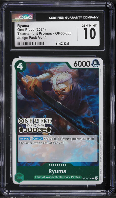 2024 One Piece Japanese Promo Monsters Guide Book Ryoma #P-072 CGC