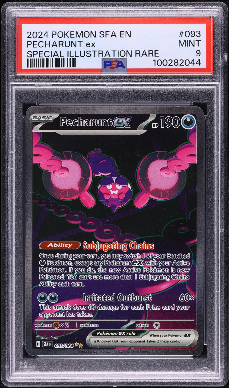 2024 Pokemon Scarlet & Violet Shrouded Fable SIR Pecharunt EX #93 PSA 9