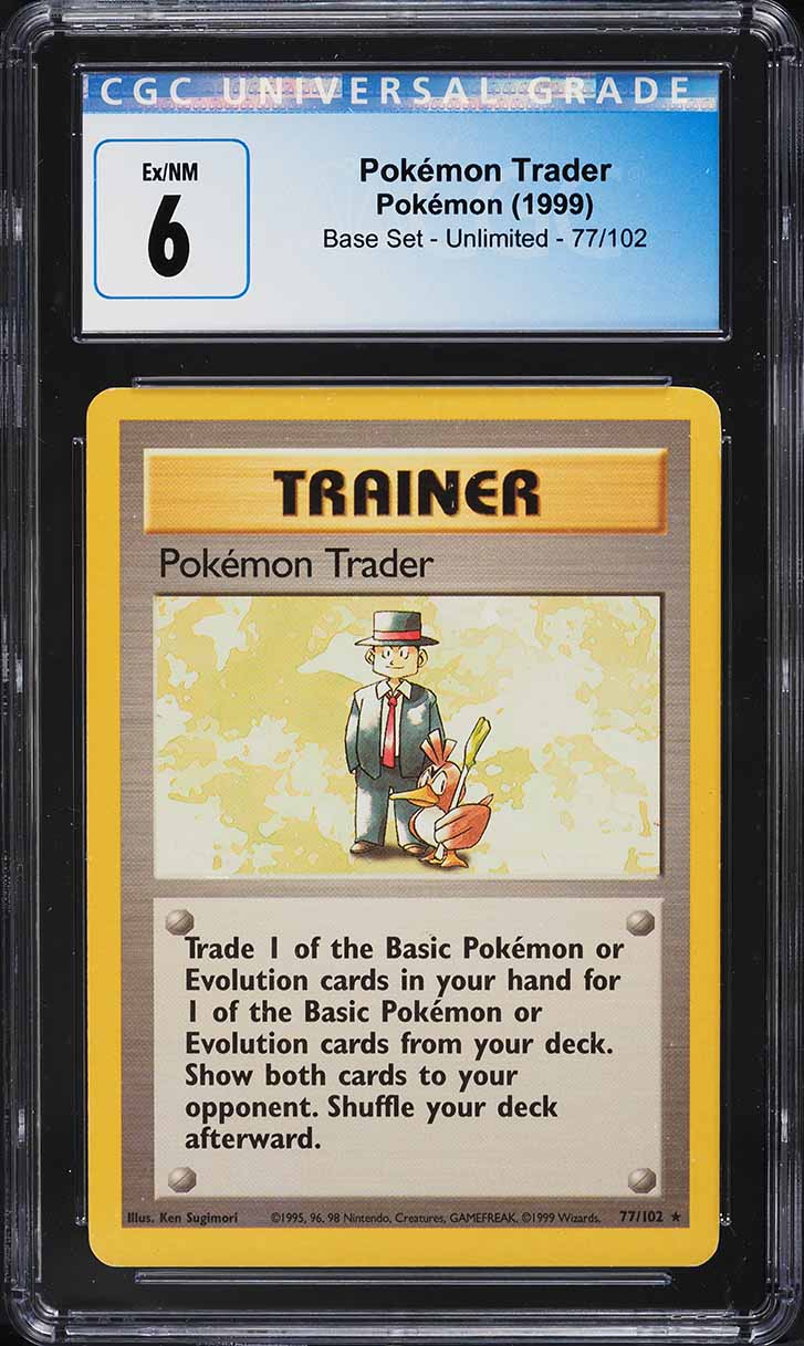 1999 Pokemon Base Set Pokemon Trader #77 CGC 6 EXMT
