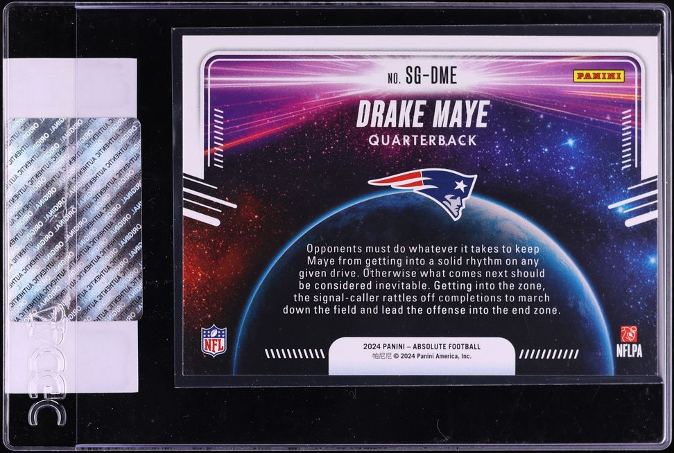 2024 Absolute Star Gazing Drake Maye ROOKIE #SG-DME CGC AUTH