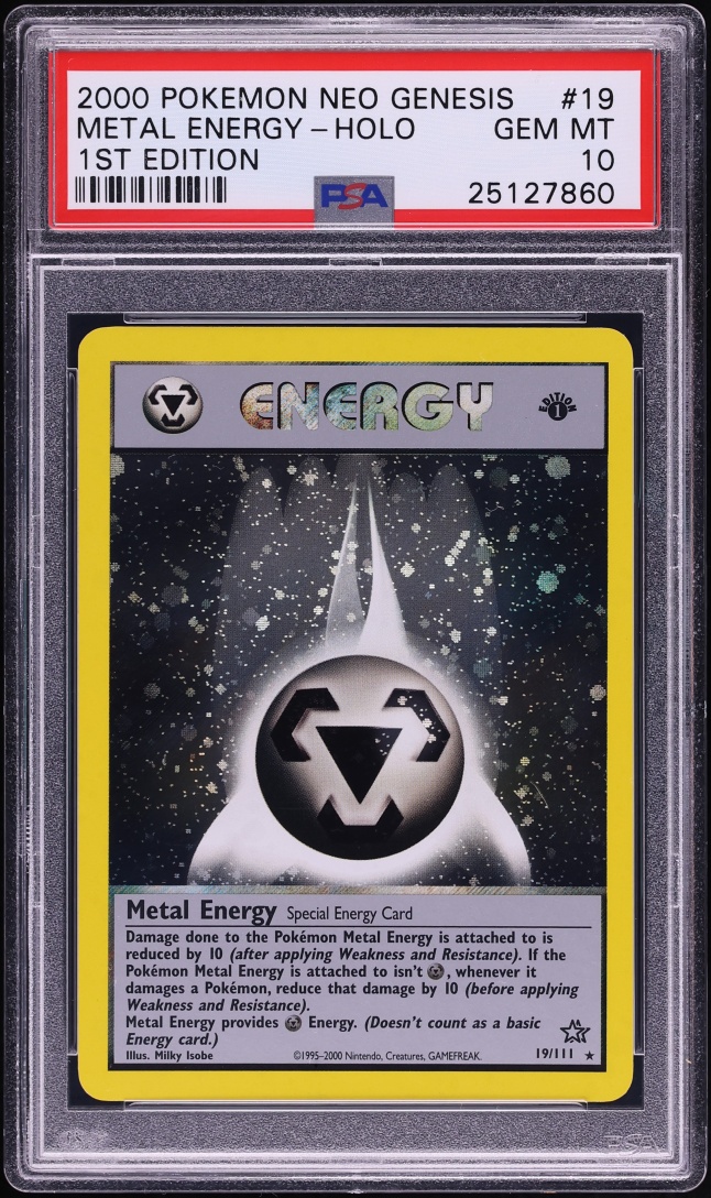 2000 Pokemon Neo Genesis 1st Edition Holo Metal Energy #19 PSA 10 GEM MINT