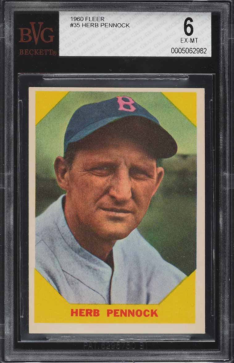 1960 Fleer Herb Pennock #35 BVG 6 EXMT