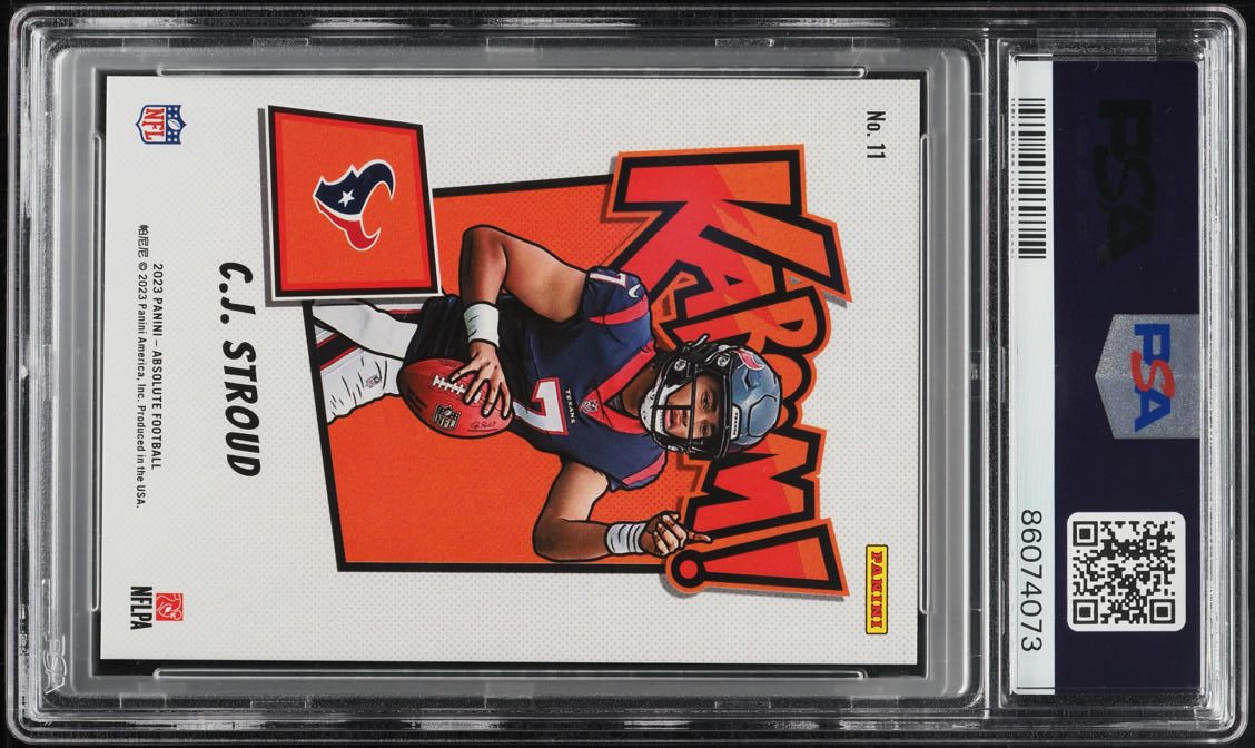 2023 Absolute Green Kaboom! Horizontal C.J. Stroud ROOKIE 1/1 #11 PSA 10 GEM