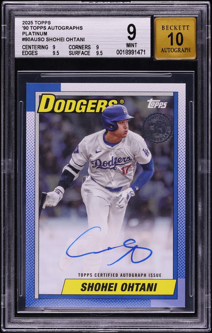 2025 Topps '90 Platinum Shohei Ohtani AUTO 1/1 #90AU-SO BGS 9 MINT