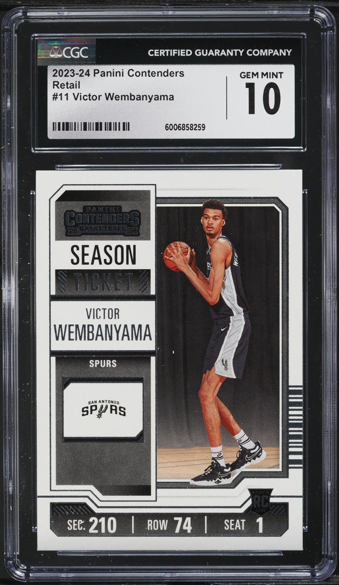 2023 Panini Contenders Retail Victor Wembanyama ROOKIE #11 CGC 10 GEM MINT