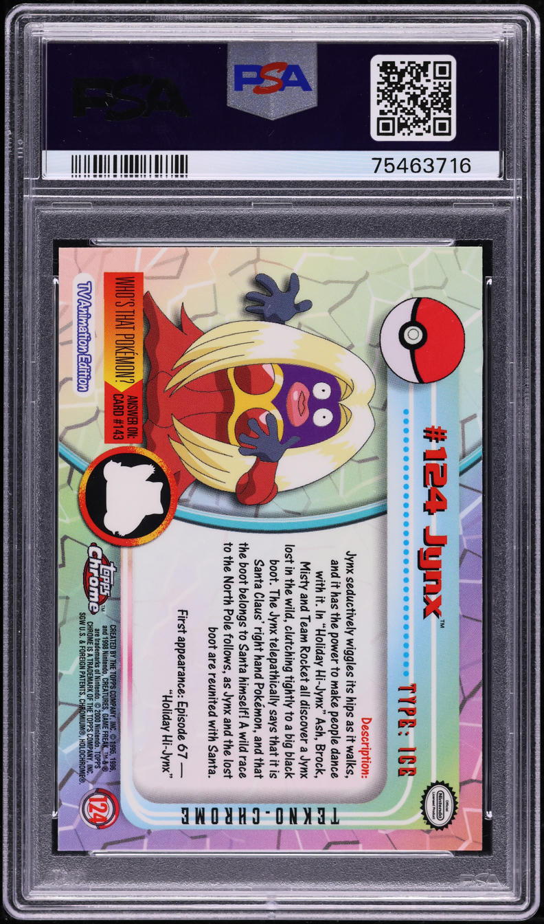 2000 Topps Chrome Pokemon Series 2 Tekno Jynx #124 PSA 10 GEM MINT