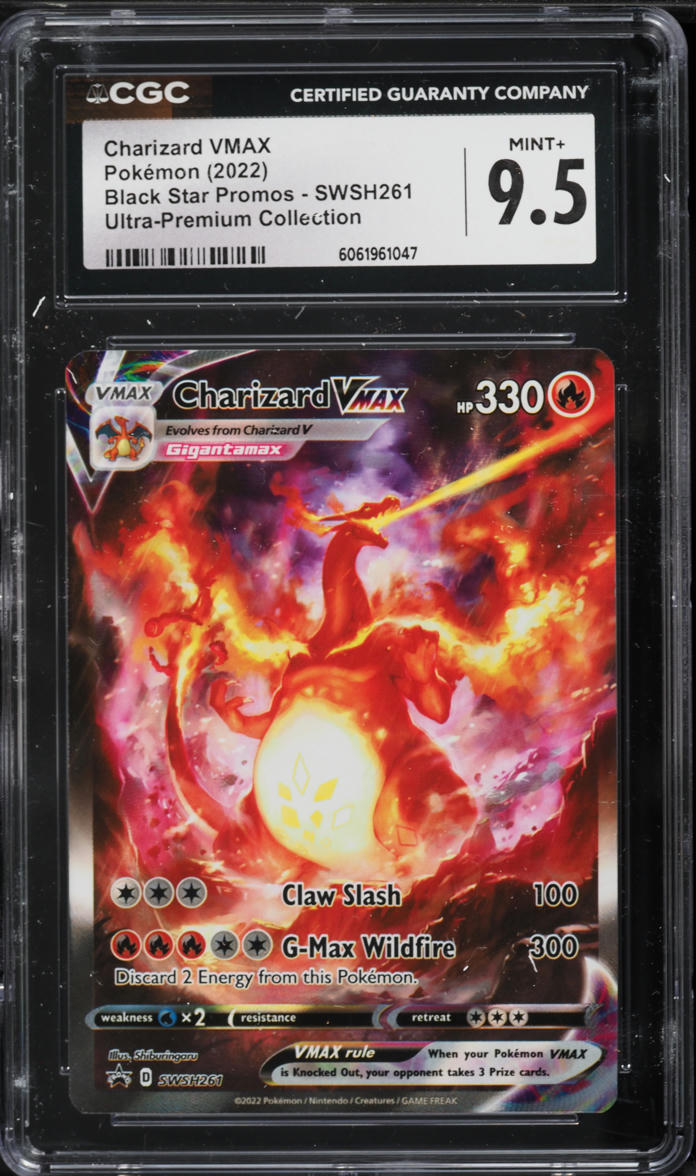 2022 Pokemon Sword & Shield Promo Ultra Premium Charizard VMAX #SWSH261 CGC 9.5 MINT+