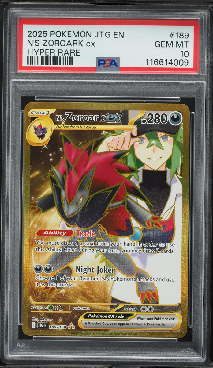 2025 Pokemon SV Journey Together Full Art N's Zoroark EX #189 PSA 10 GEM MINT