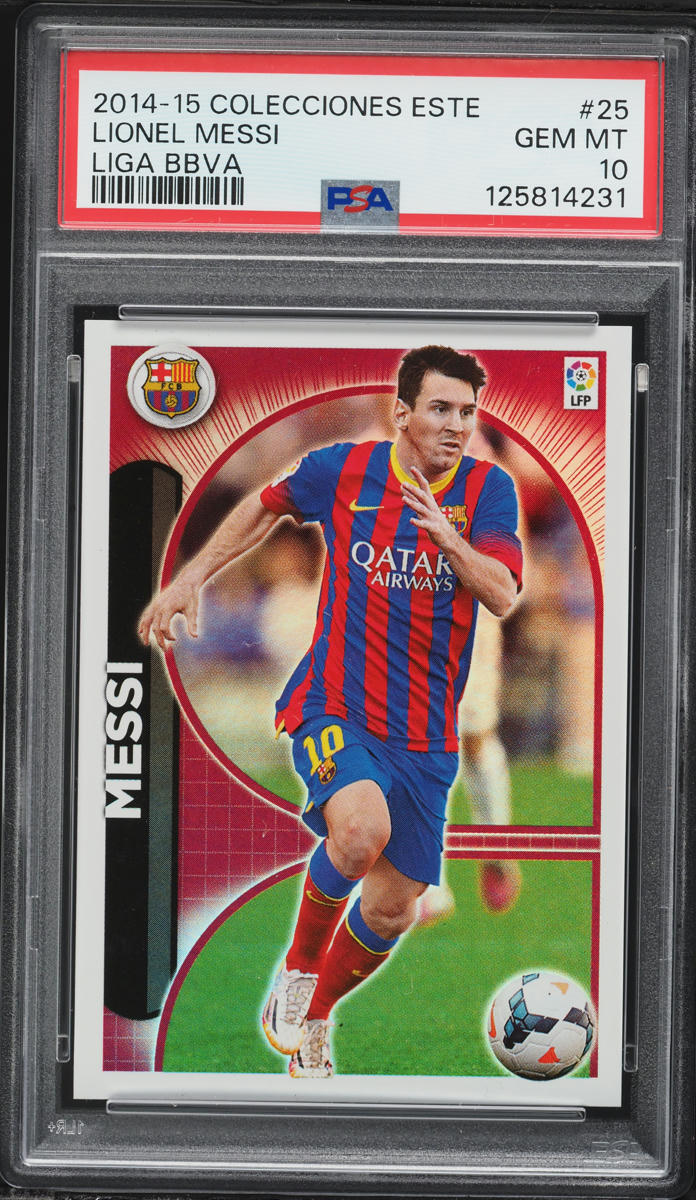 2014 Panini Colecciones Este Liga BBVA Lionel Messi #25 PSA 10 GEM MINT