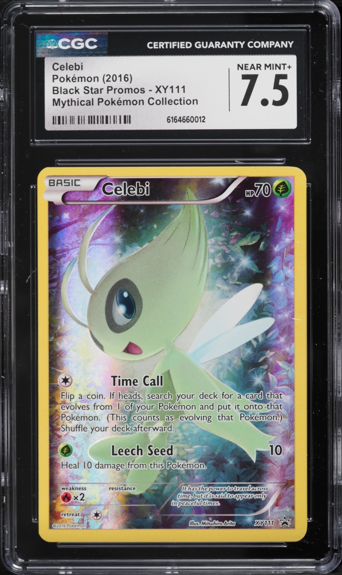 2016 Pokemon XY Promo Mythical Collection Full Art Celebi #XY111 CGC 7.5 NRMT+