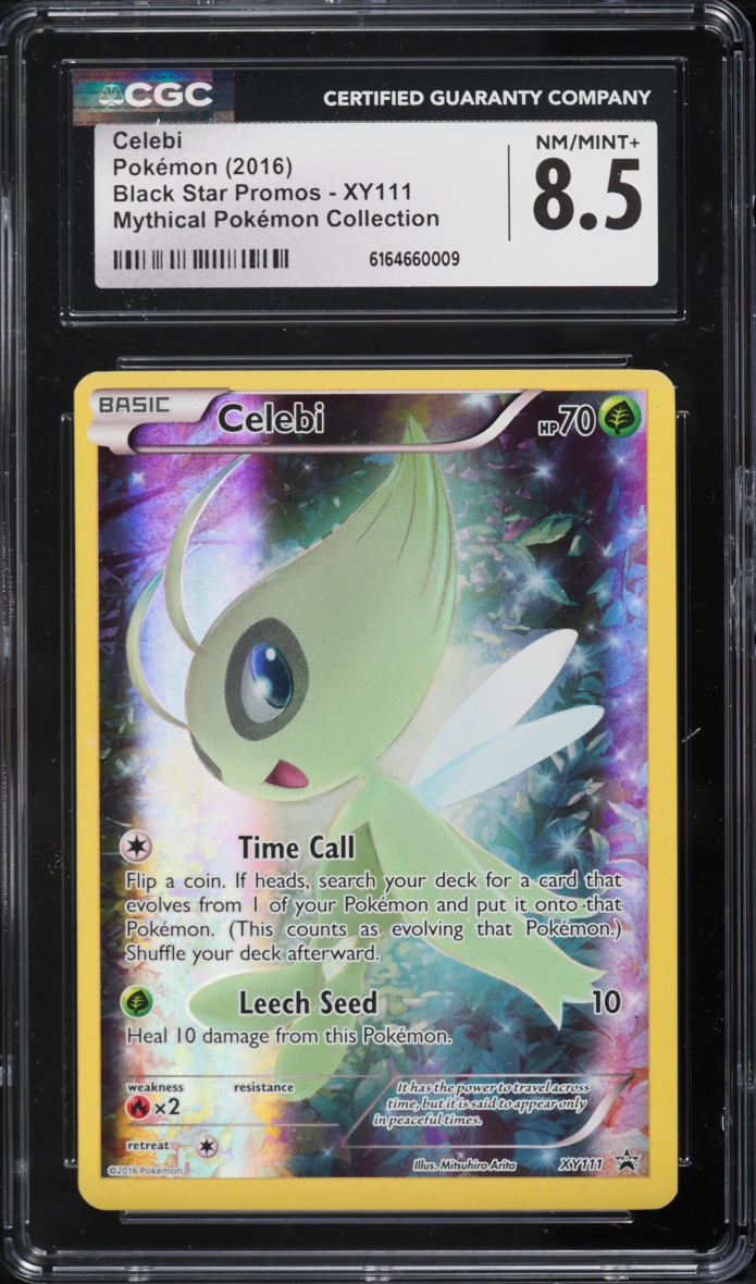 2016 Pokemon XY Promo Mythical Collection Full Art Celebi #XY111 CGC 8.5 NM-MT+