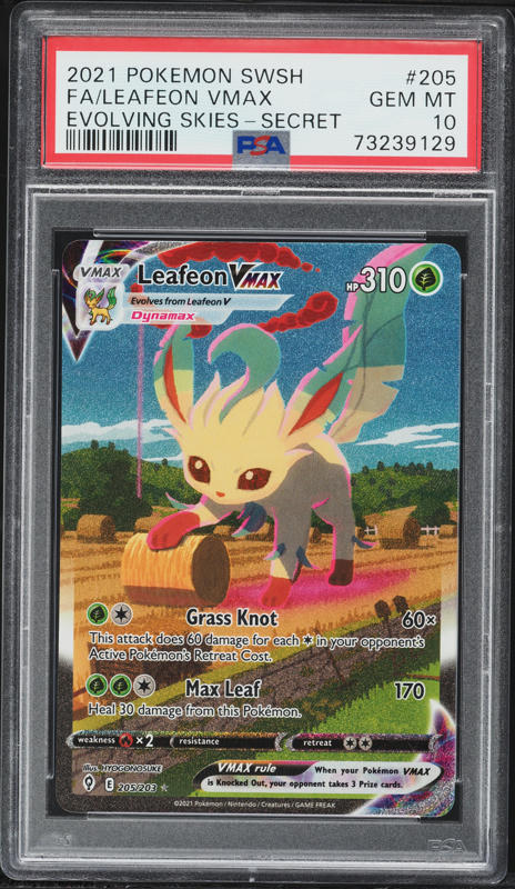 2021 Pokemon Japanese SWSH Eevee Heroes Full Art Leafeon VMAX #89