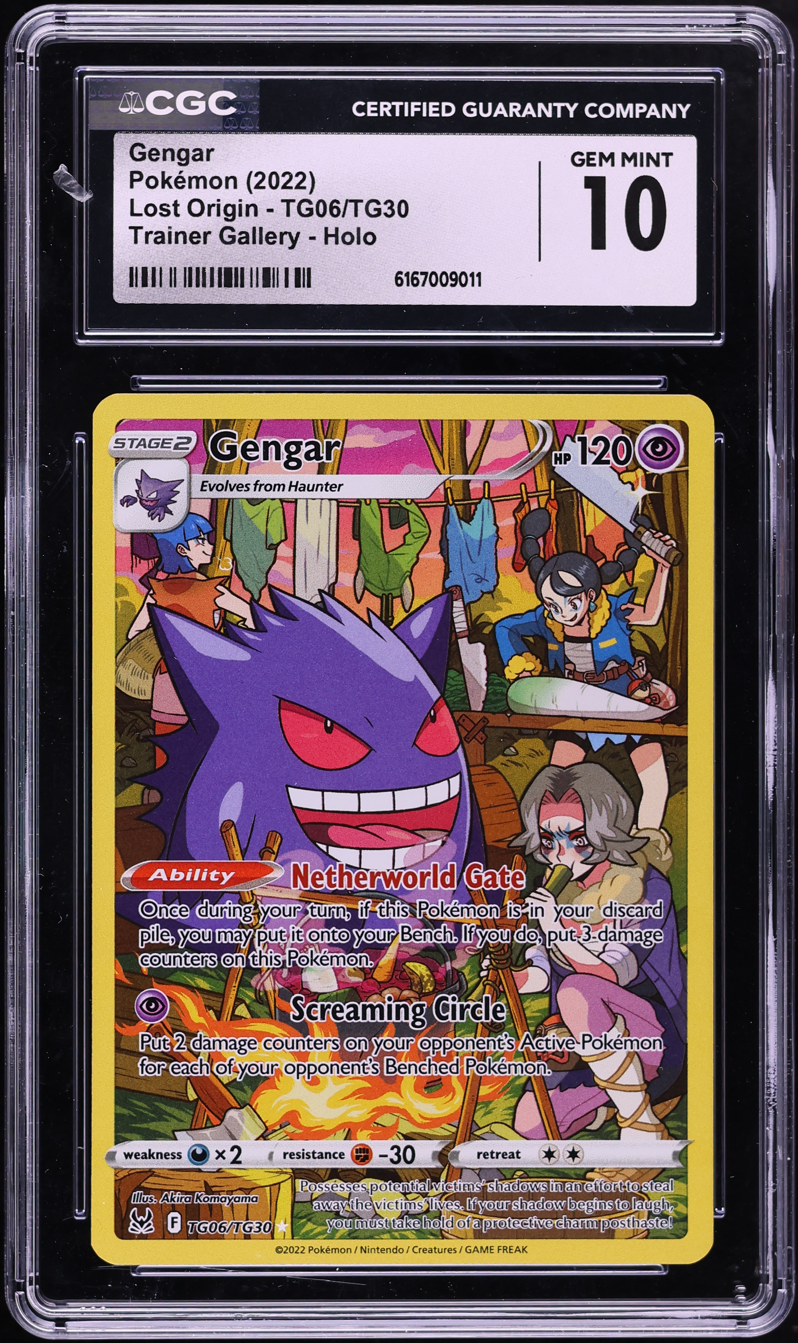 2022 Pokemon Sword & Shield Lost Origin Trainer Gallery CHR Gengar #TG06 CGC 10 GEM MINT
