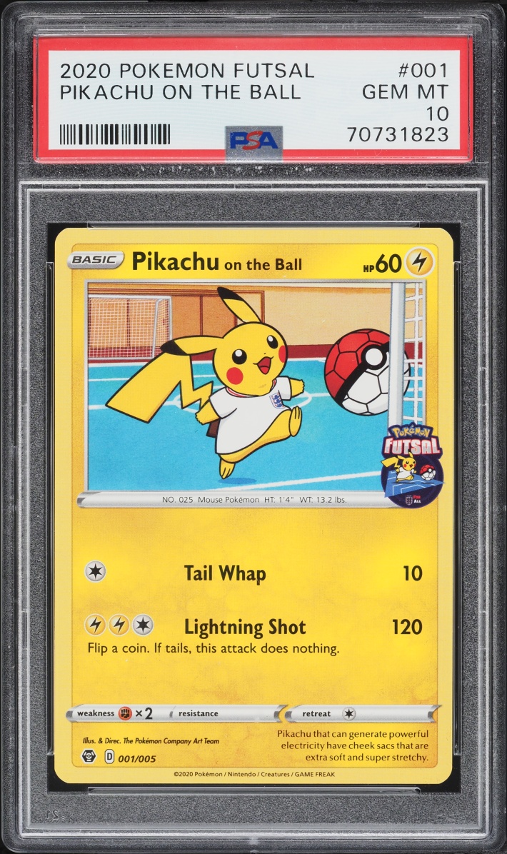 2020 Pokemon Sword & Shield Futsal Pikachu On The Ball #1 PSA 10 GEM MINT