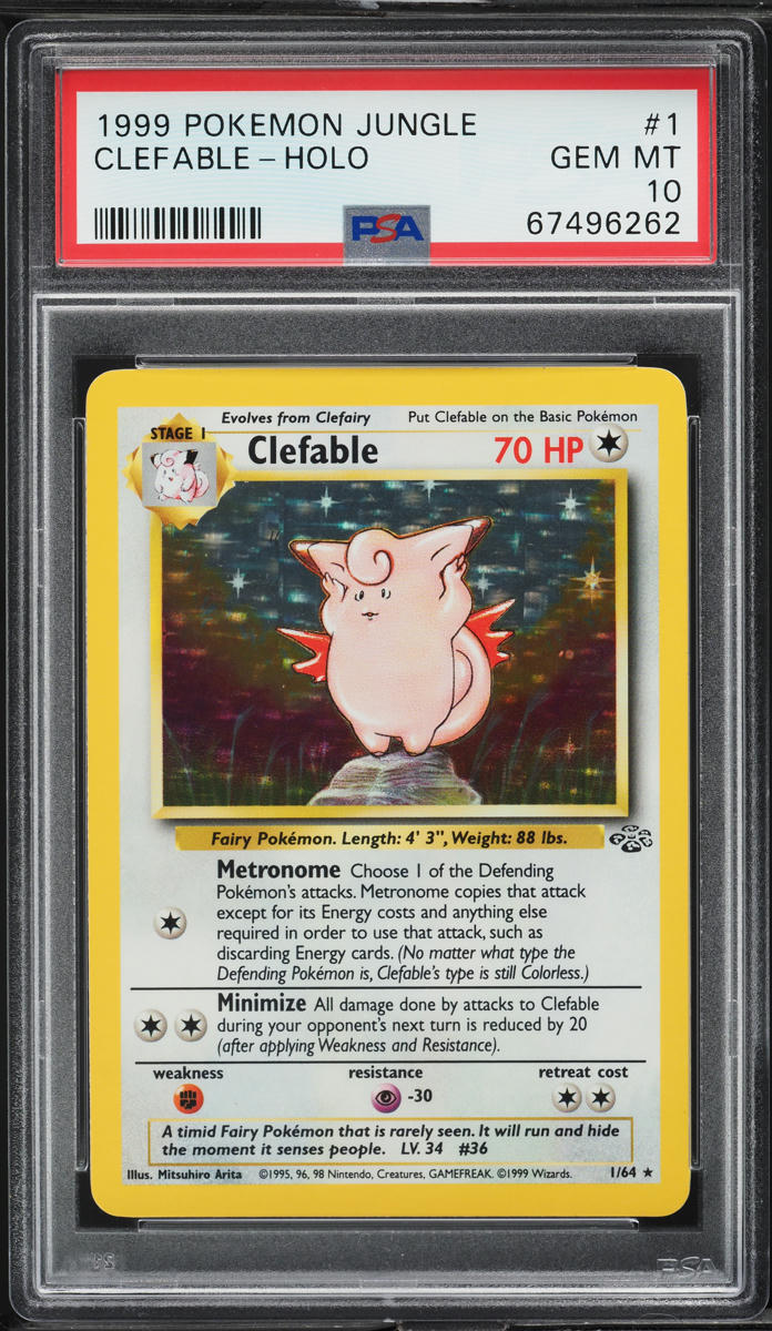 1999 Pokemon Jungle Holo Clefable #1 PSA 10 GEM MINT
