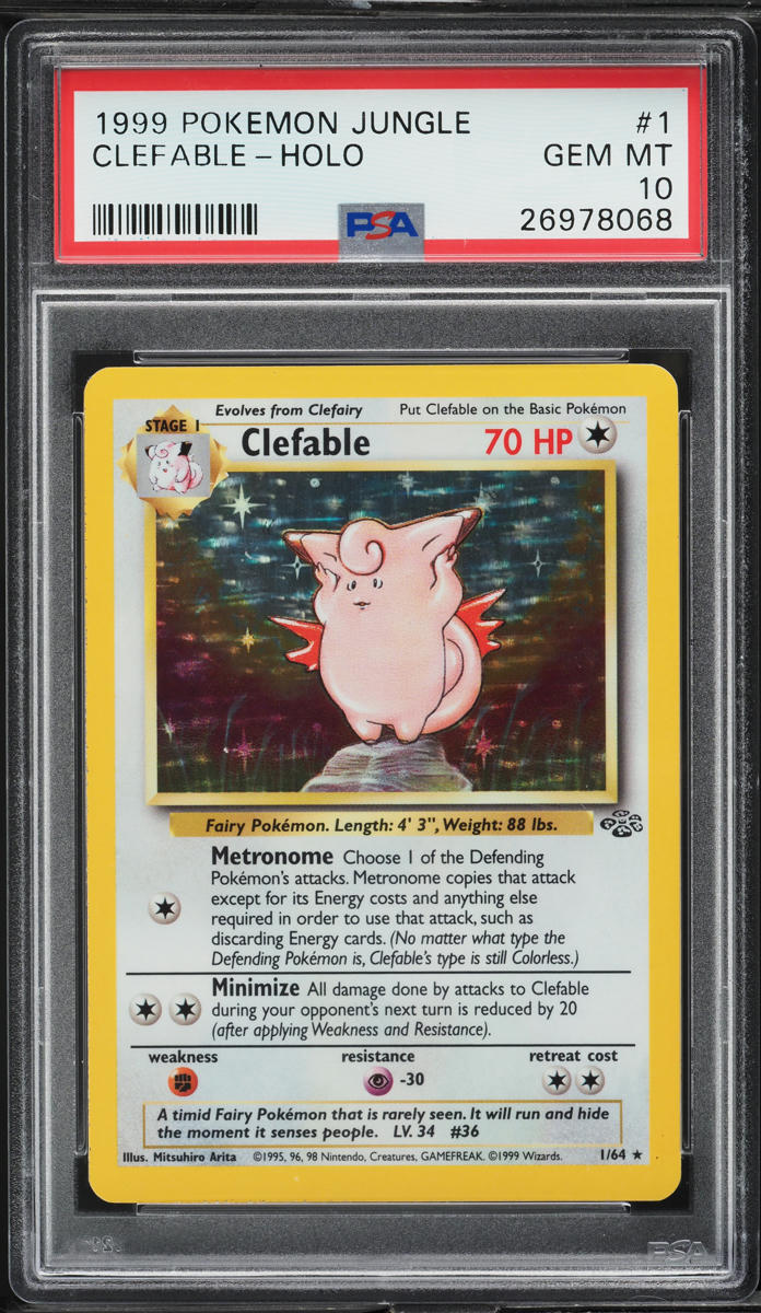 1999 Pokemon Jungle Holo Clefable #1 PSA 10 GEM MINT