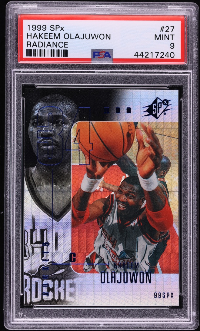1999 SPx Radiance Hakeem Olajuwon #27 PSA 9 MINT