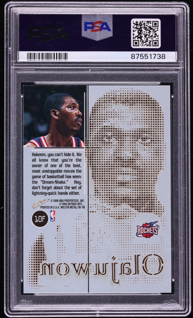 1998 Skybox Molten Metal Fusion Titanium Hakeem Olajuwon #10F PSA 8 NM-MT - Photo 2