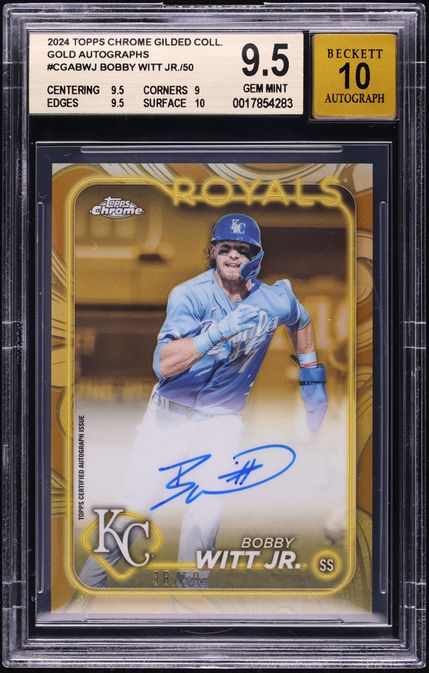 topps Bobby Witt Jr. 直筆サイン AUTO 50枚限定 2023 Topps Chrome Update Celebracion Gold Refractor Bobby Witt Jr