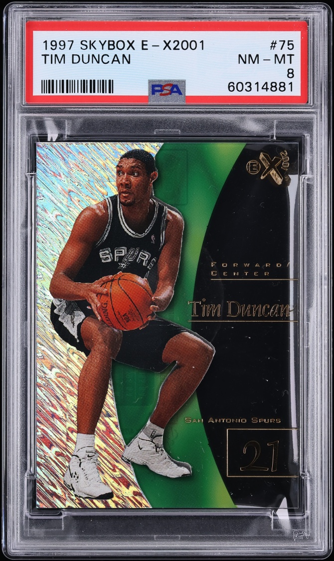 1997 Skybox E-X2001 Tim Duncan ROOKIE #75 PSA 8 NM-MT