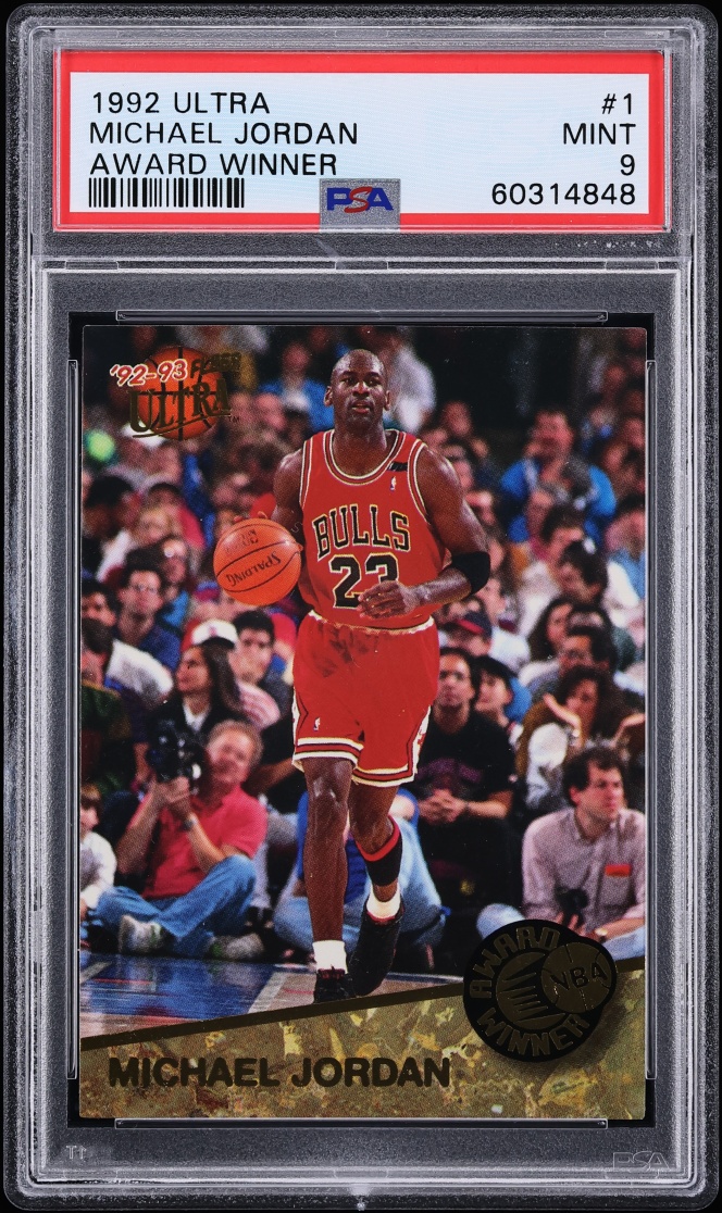 1992 Ultra Award Winner Michael Jordan #1 PSA 9 MINT