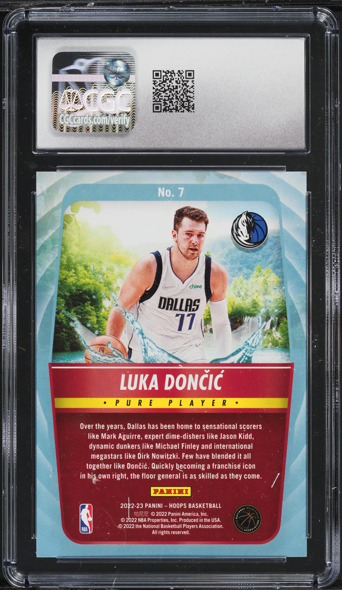 2022 Hoops Pure Players Luka Doncic #7 CGC 10 GEM MINT
