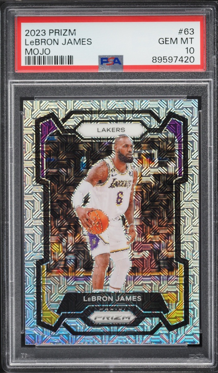 2023 Panini Prizm Mojo LeBron James /25 #63 PSA 10 GEM MINT