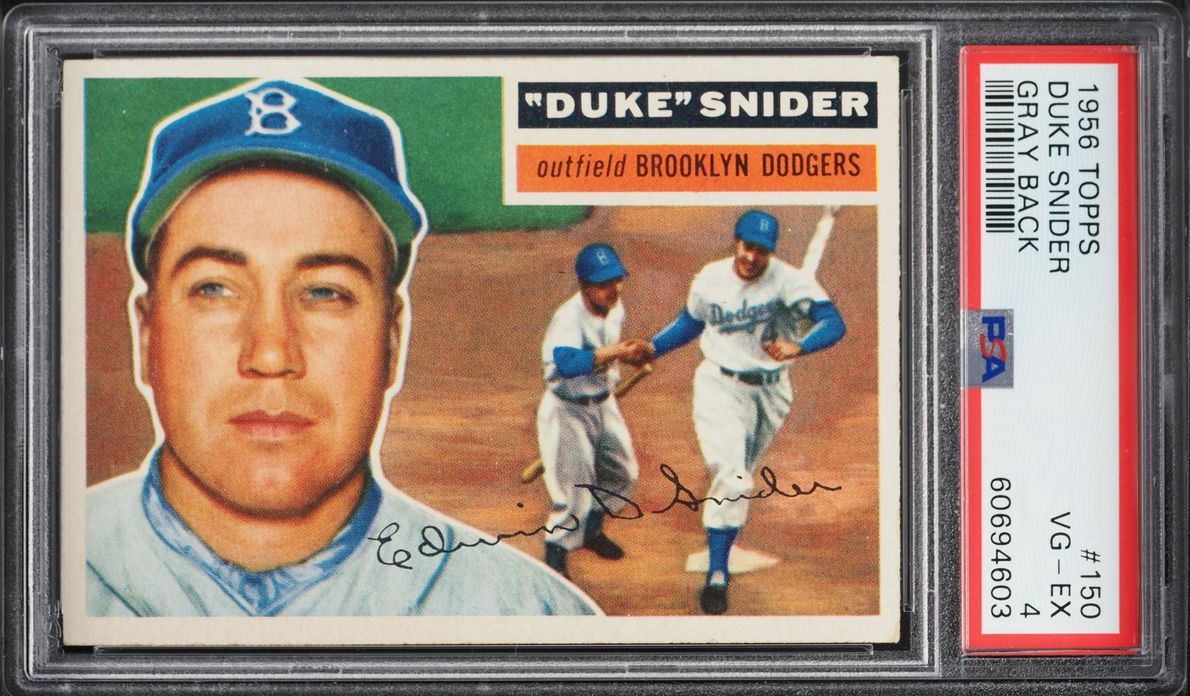 1956 Topps Duke Snider #150 PSA 4 VGEX