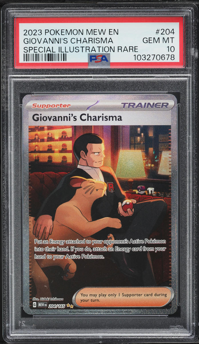 2023 Pokemon Scarlet & Violet 151 SIR Giovanni's Charisma #204 PSA 10 GEM MINT