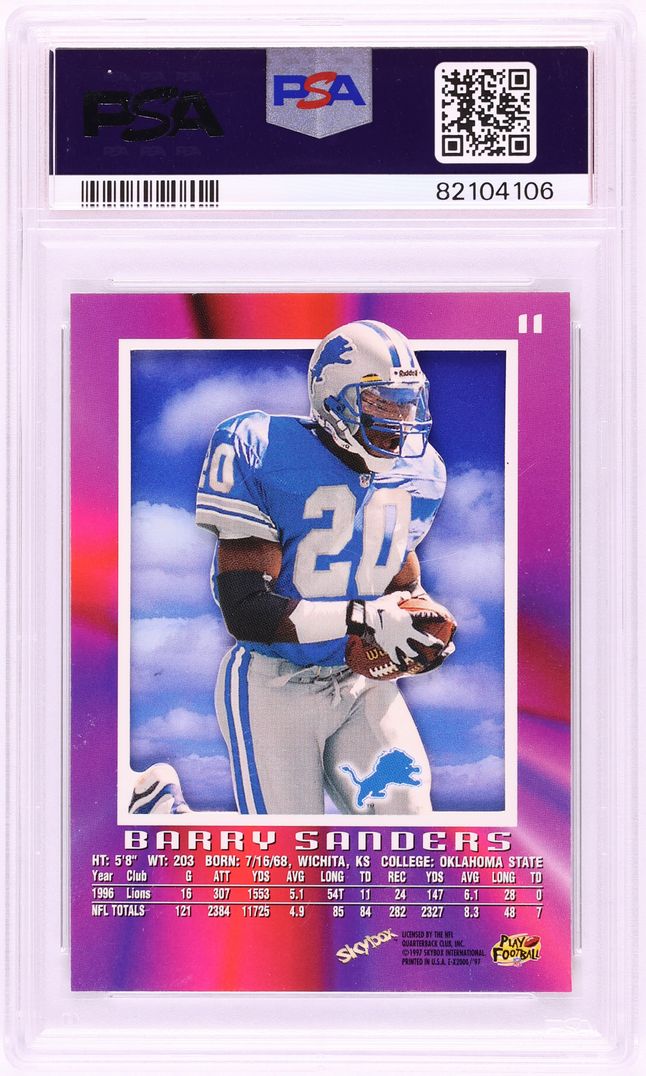 1997 Skybox E-X 2000 Barry Sanders #11 PSA 9 MINT