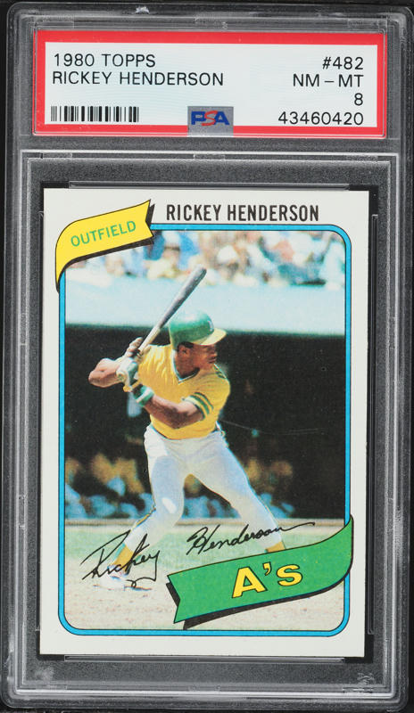 1980 Topps Rickey Henderson ROOKIE #482 SGC 5.5 EX+ on Fanatics