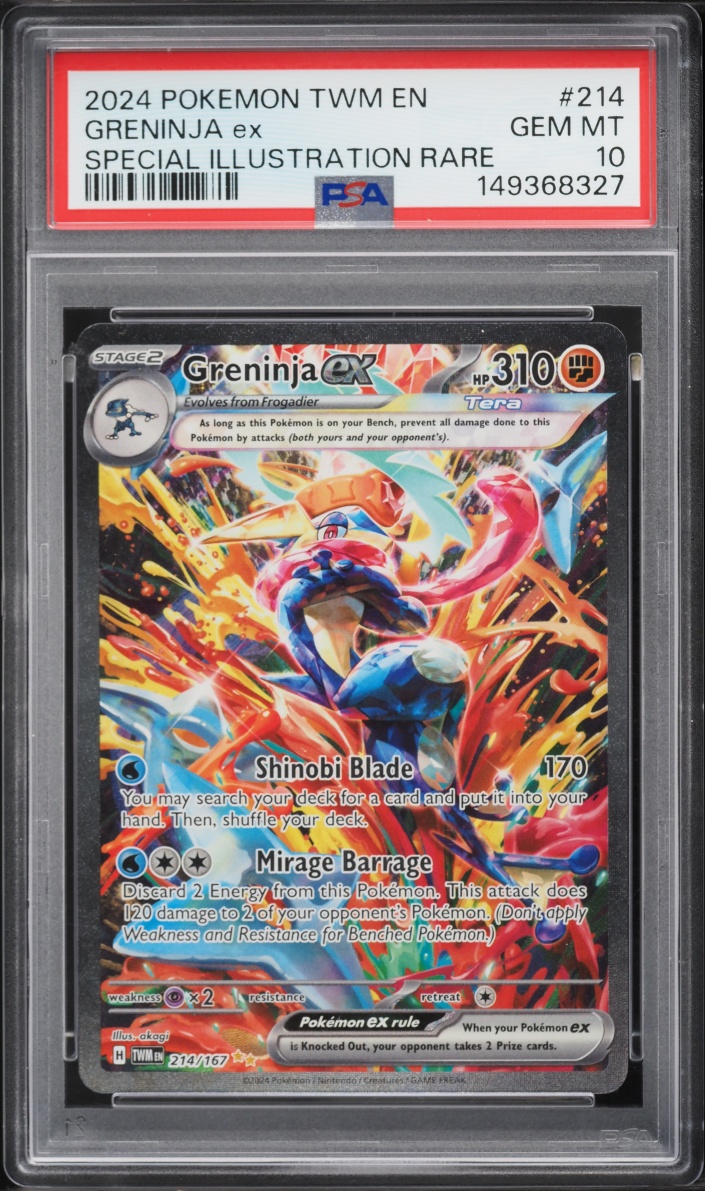 2024 Pokemon Scarlet & Violet Twilight Masquerade SIR Greninja ex #214 PSA 10 GEM MINT