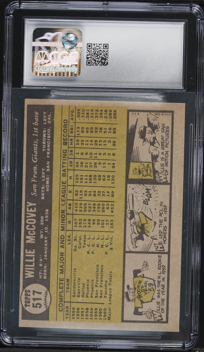 1961 Topps Willie McCovey #517 CGC 4.5 VGEX+