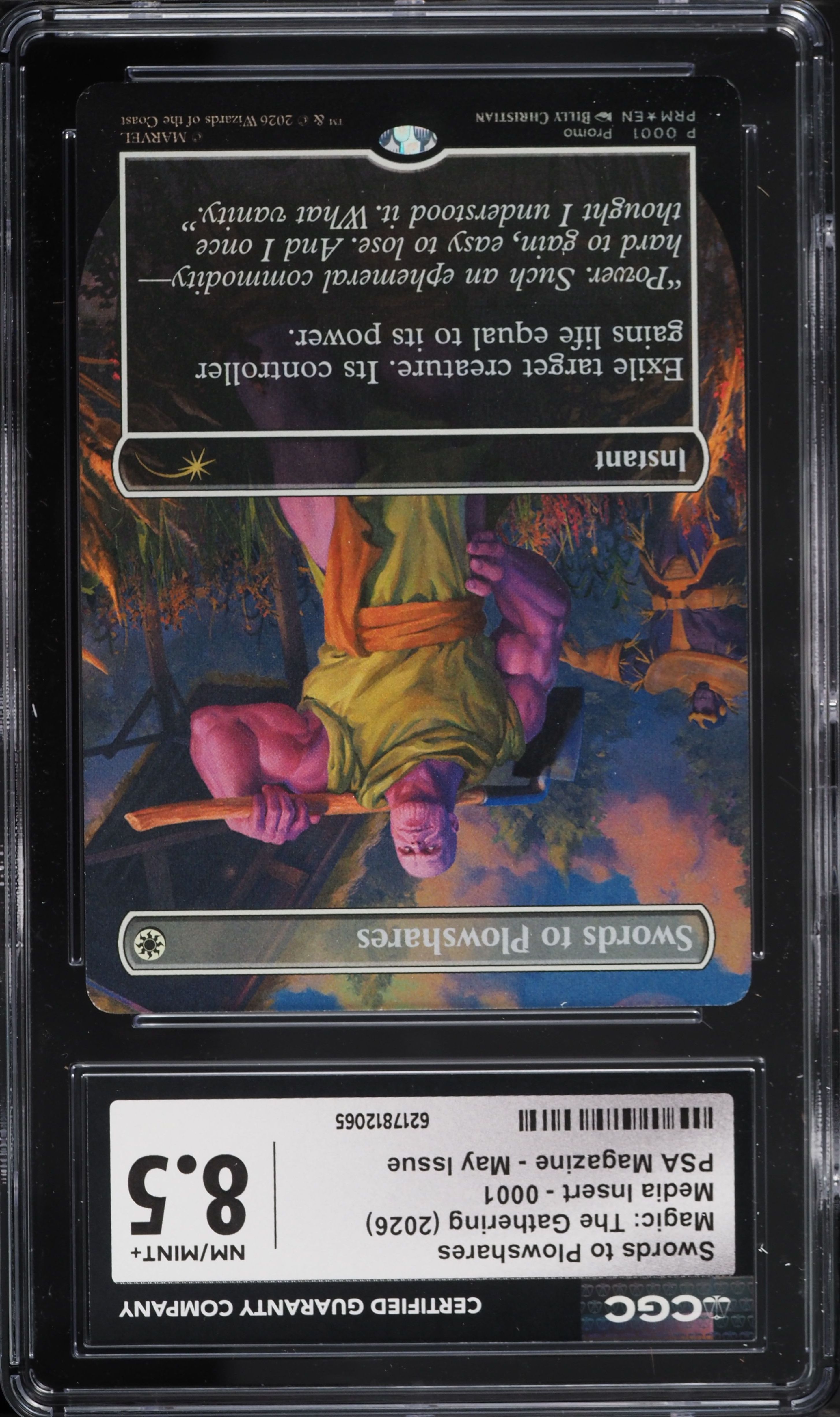 2026 Magic The Gathering MTG PSA Magazine May Borderless Swords To Plowshares #1 CGC 8.5 NM-MT+