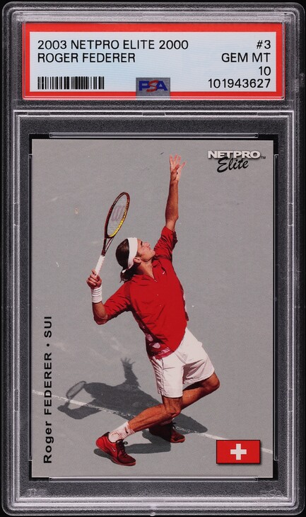 2003 Netpro Elite Tennis Roger Federer ROOKIE /2000 #3 PSA 10 GEM