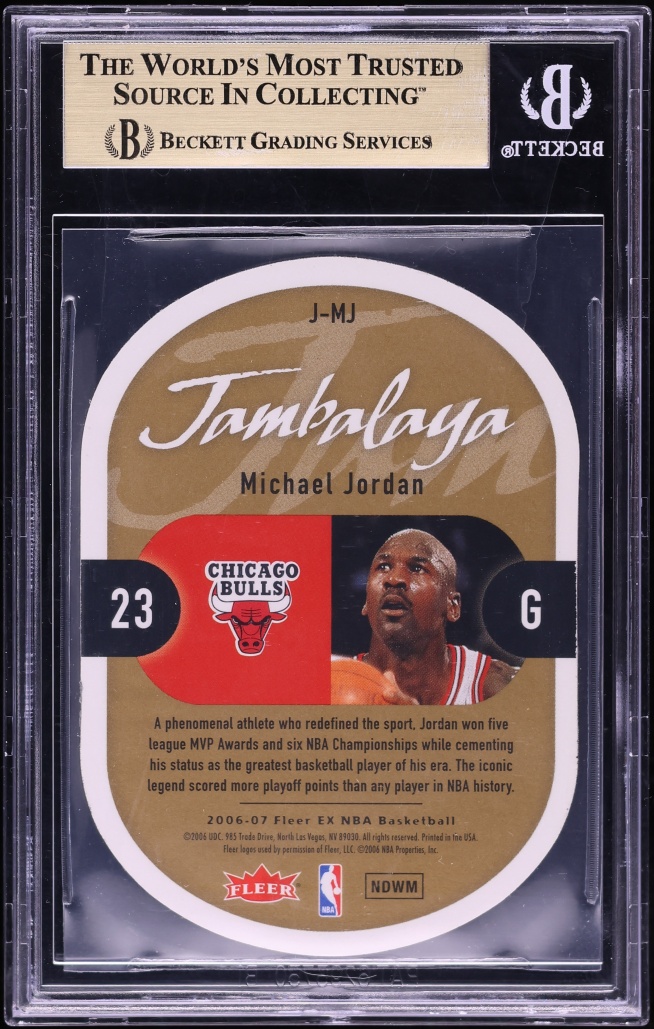 2006 Fleer E-X Jambalaya Michael Jordan #J-MJ BGS 9.5 GEM MINT