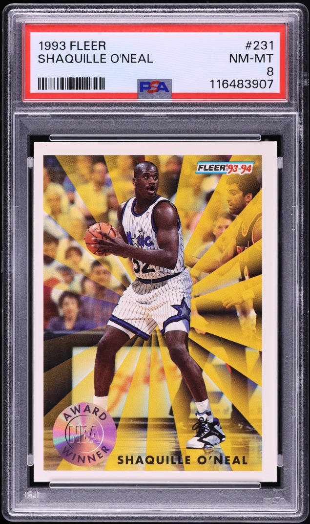1993 Fleer Basketball Shaquille O'Neal #231 PSA 8 NM-MT