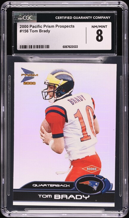 2000 Pacific Omega Tom Brady ROOKIE /500 #191 BGS 9 MINT on