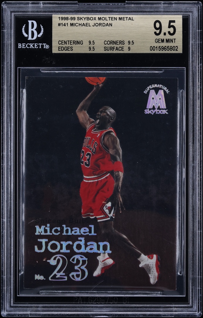 1998 Skybox Molten Metal Michael Jordan #141 BGS 9.5 GEM MINT