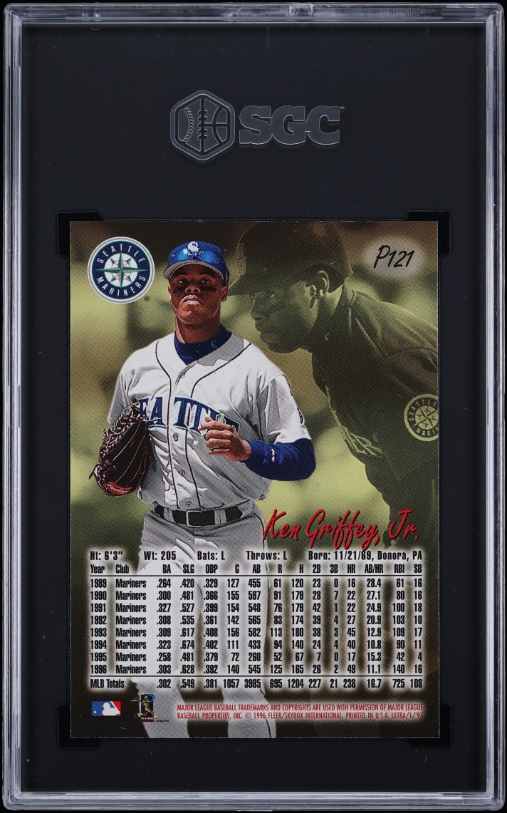 1997 Ultra Platinum Medallion Ken Griffey Jr. #P121 SGC 8 NM-MT - Photo 2