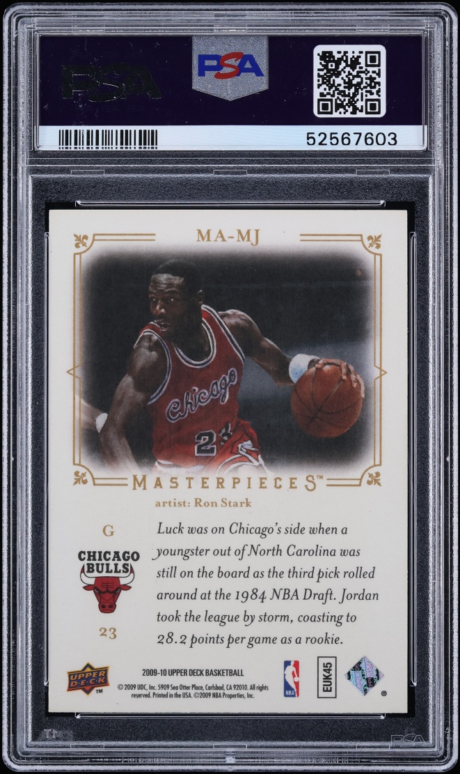 2009 Upper Deck Masterpieces Michael Jordan #MA-MJ PSA 10 GEM MINT - Photo 2