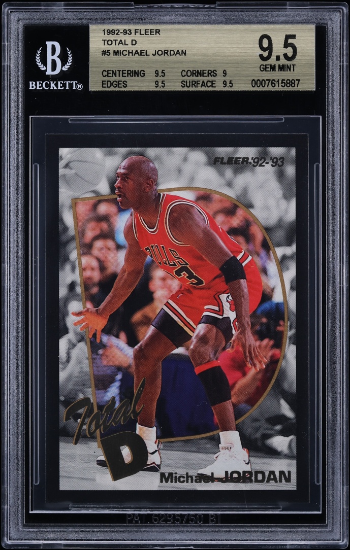 1992 Fleer Total D Michael Jordan #5 BGS 9.5 GEM MINT