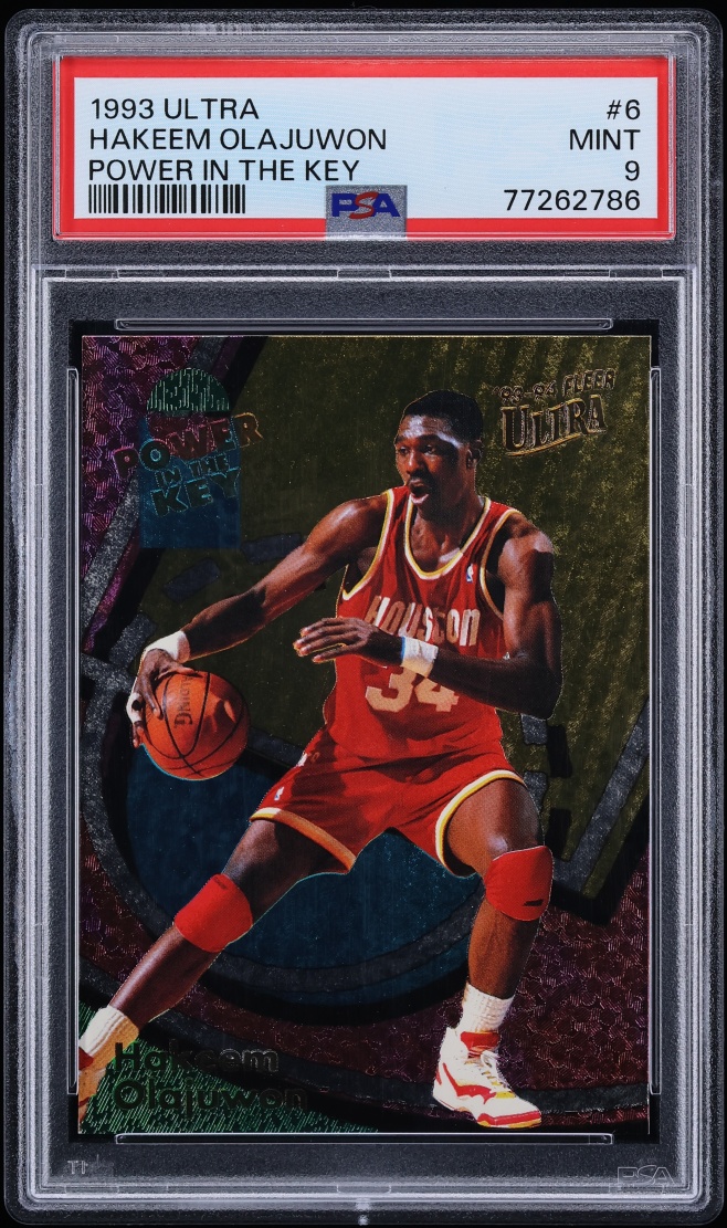 1993 Ultra Power In The Key Hakeem Olajuwon #6 PSA 9 MINT