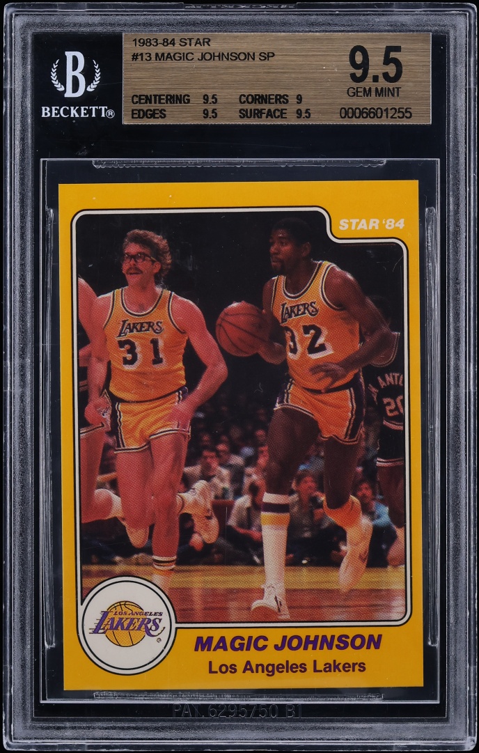 1983 Star Basketball Magic Johnson SHORT PRINT #13 BGS 9.5 GEM MINT