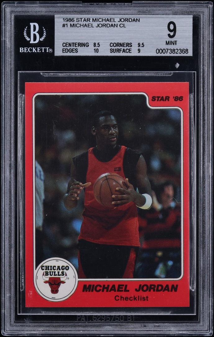 1986 Star MJ Michael Jordan ROOKIE #1 BGS 9 MINT