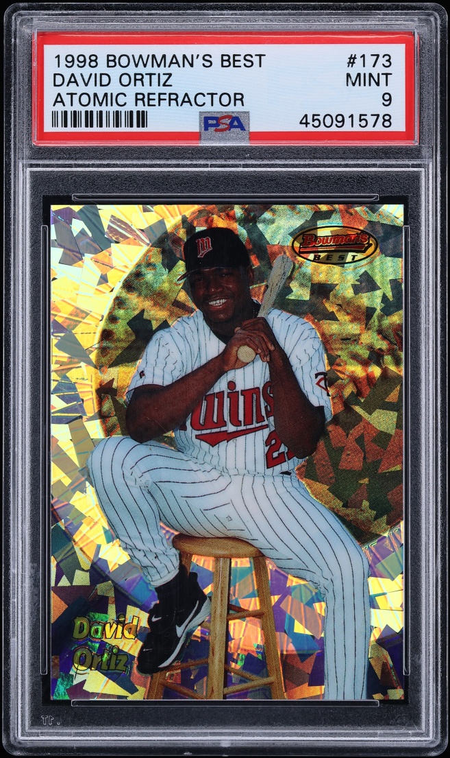1998 Bowman's Best Atomic Refractor David Ortiz /100 #173 PSA 9 MINT