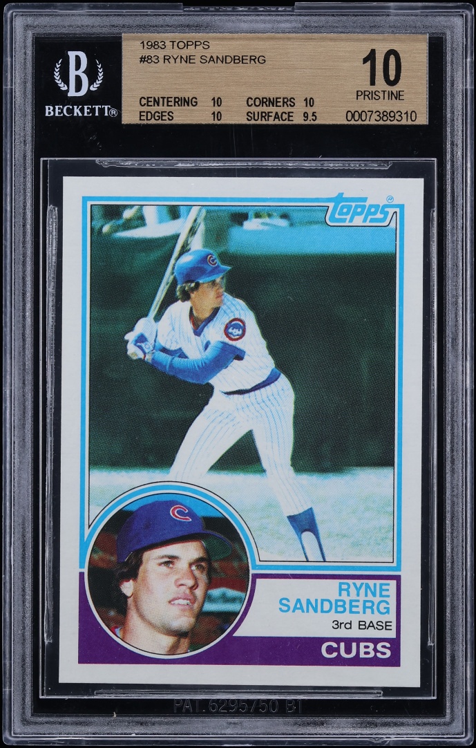 1983 Topps Ryne Sandberg ROOKIE #83 BGS 10 PRISTINE